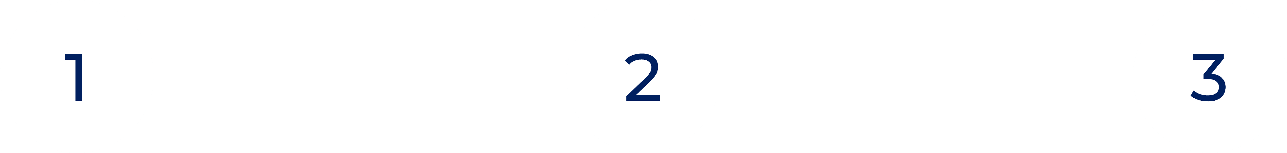 Drei weiße Kreise mit den Zahlen 1, 2 und 3 in blau, die durch weiße Linien verbunden sind, auf schwarzem Hintergrund.