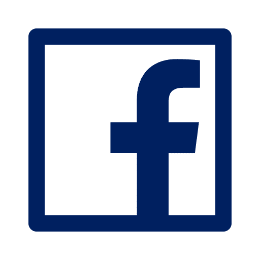 Facebook-Symbol in einem quadratischen Rahmen.