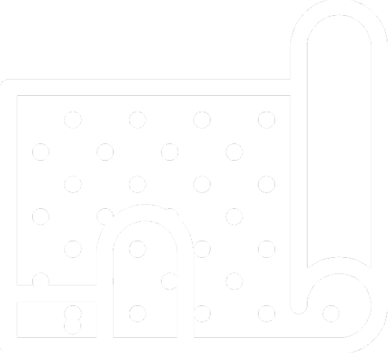 Symbol einer aufgerollten Tapete mit einem Muster aus Punkten.